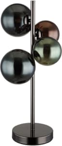 GLOBO LIGHTING LED Tischleuchte RIHA Grau Metall Glas Design Bild 2