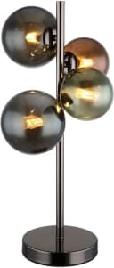 GLOBO LIGHTING LED Tischleuchte RIHA Grau Metall Glas Design Bild 4