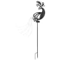 GLOBO LIGHTING Solarlampe mit Pfau-Design Schwarz Warmweiß Bild 1