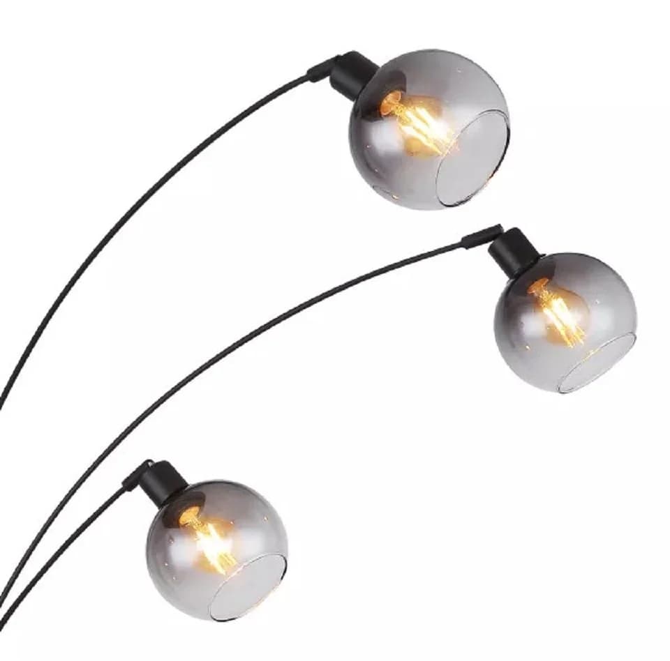 GLOBO LIGHTING Stehlampe SEYMOUR Schwarz Glas Marmor