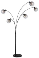 GLOBO LIGHTING Stehlampe SEYMOUR Schwarz Glas Marmor Bild 3