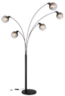 GLOBO LIGHTING Stehlampe SEYMOUR Schwarz Glas Marmor Bild 4