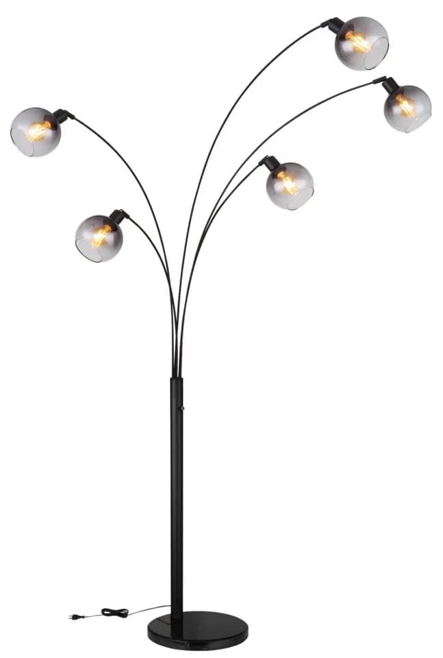 GLOBO LIGHTING Stehlampe SEYMOUR Schwarz Glas Marmor - Bild 4