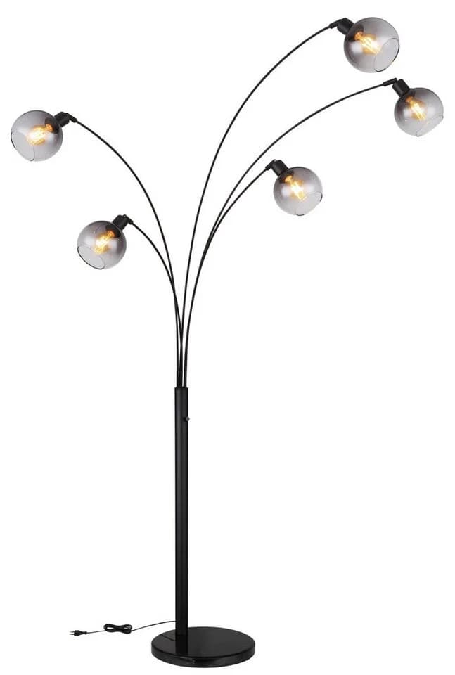 GLOBO LIGHTING Stehlampe SEYMOUR Schwarz Glas Marmor - Bild 5