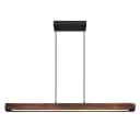 GLOBO LIGHTING LED Pendelleuchte Warmweiß Holz Schwarz Bild 1
