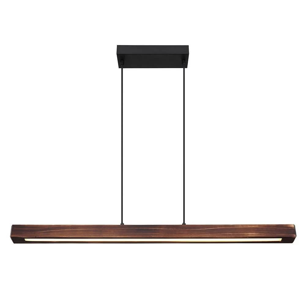 GLOBO LIGHTING LED Pendelleuchte Warmweiß Holz Schwarz