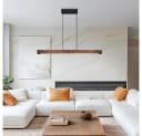 GLOBO LIGHTING LED Pendelleuchte Warmweiß Holz Schwarz Bild 4