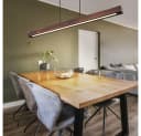 GLOBO LIGHTING LED Pendelleuchte Warmweiß Holz Schwarz Bild 5