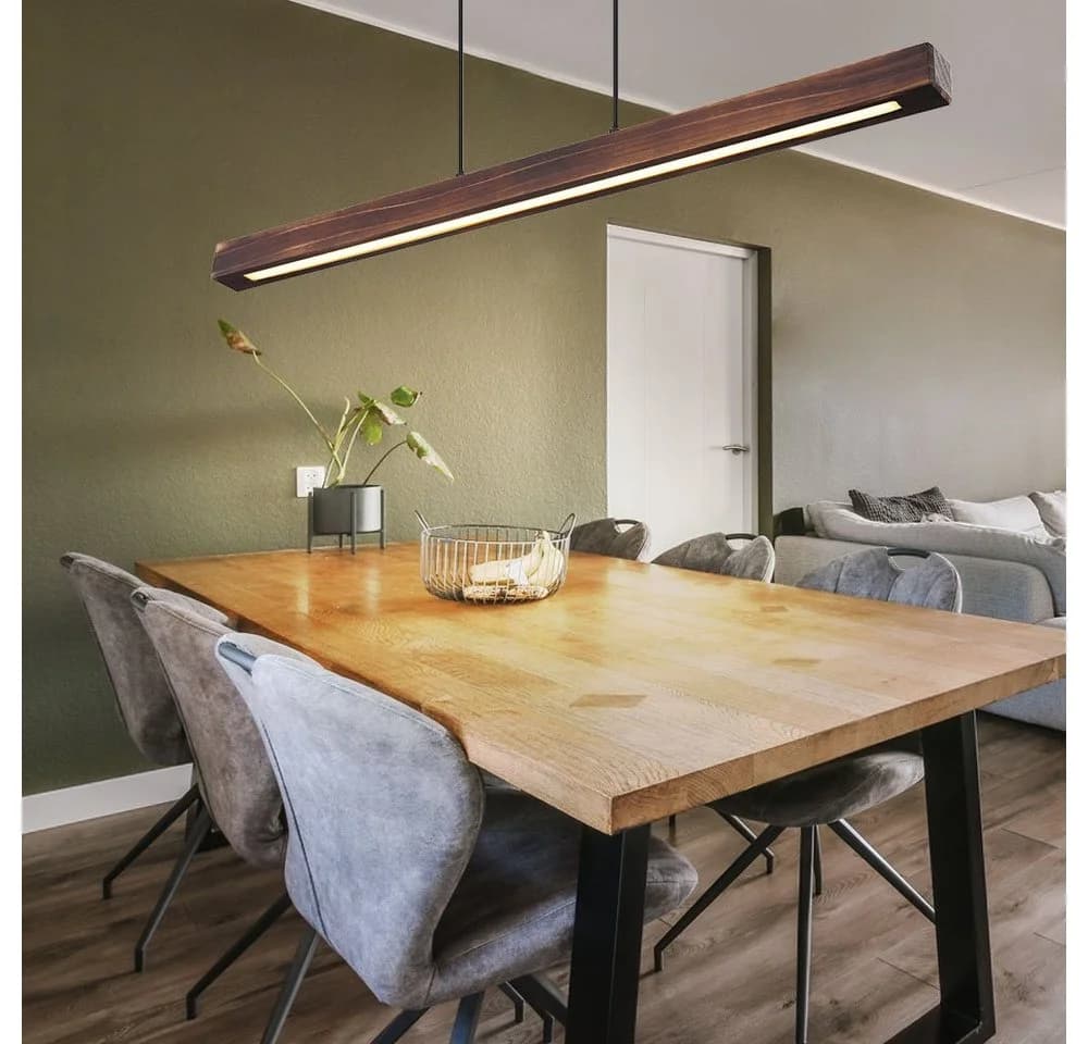 GLOBO LIGHTING LED Pendelleuchte Warmweiß Holz Schwarz - Bild 5
