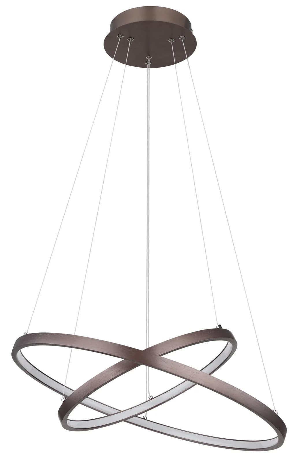 Globo Lighting LED-Hängeleuchte RALPH Braun Dimmbar