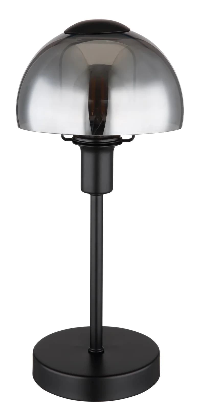 GLOBO Tischleuchte KOKKINI Schwarz Matt mit Rauchglas