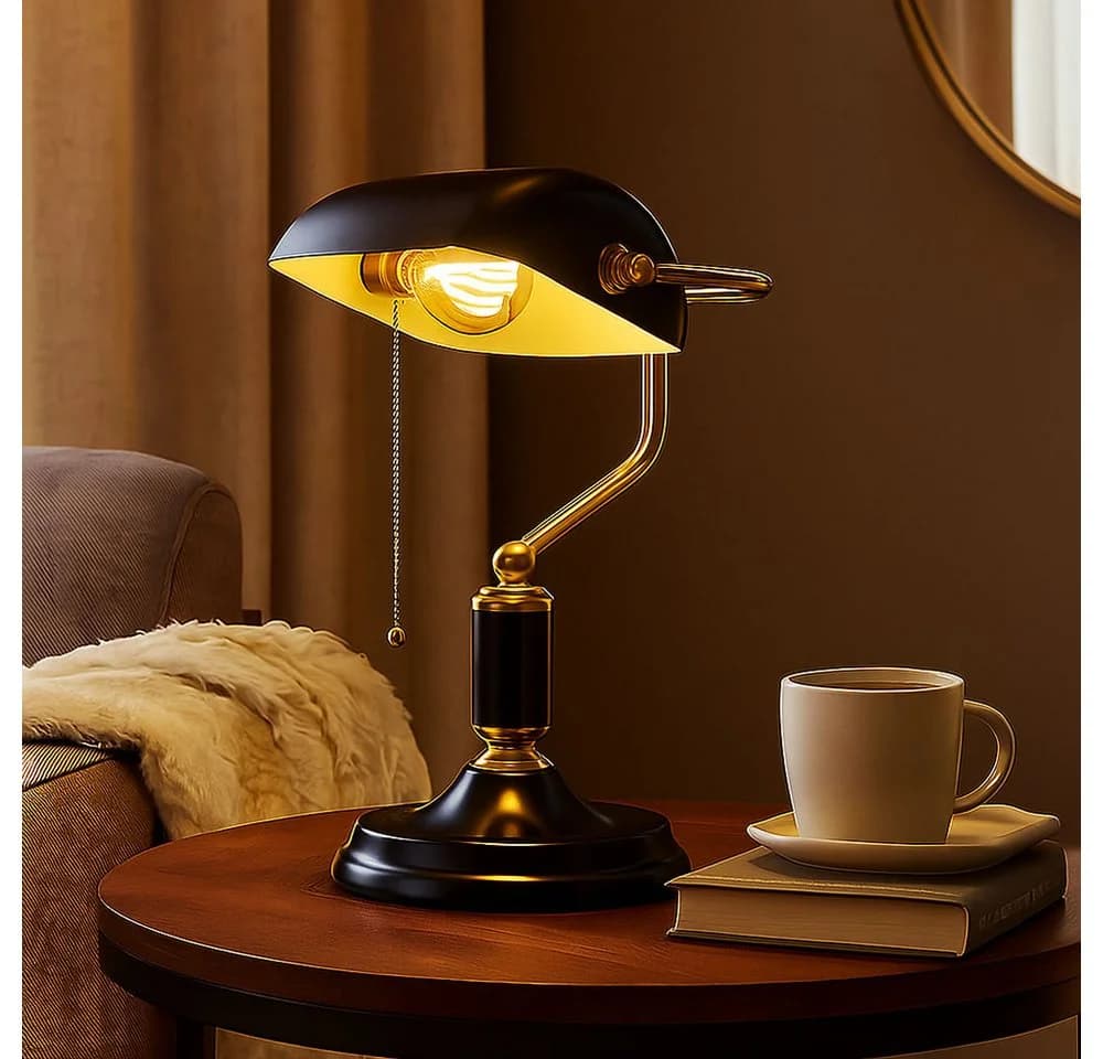 GLOBO LIGHTING Tischleuchte Anthrazit Gold Metall - Bild 2