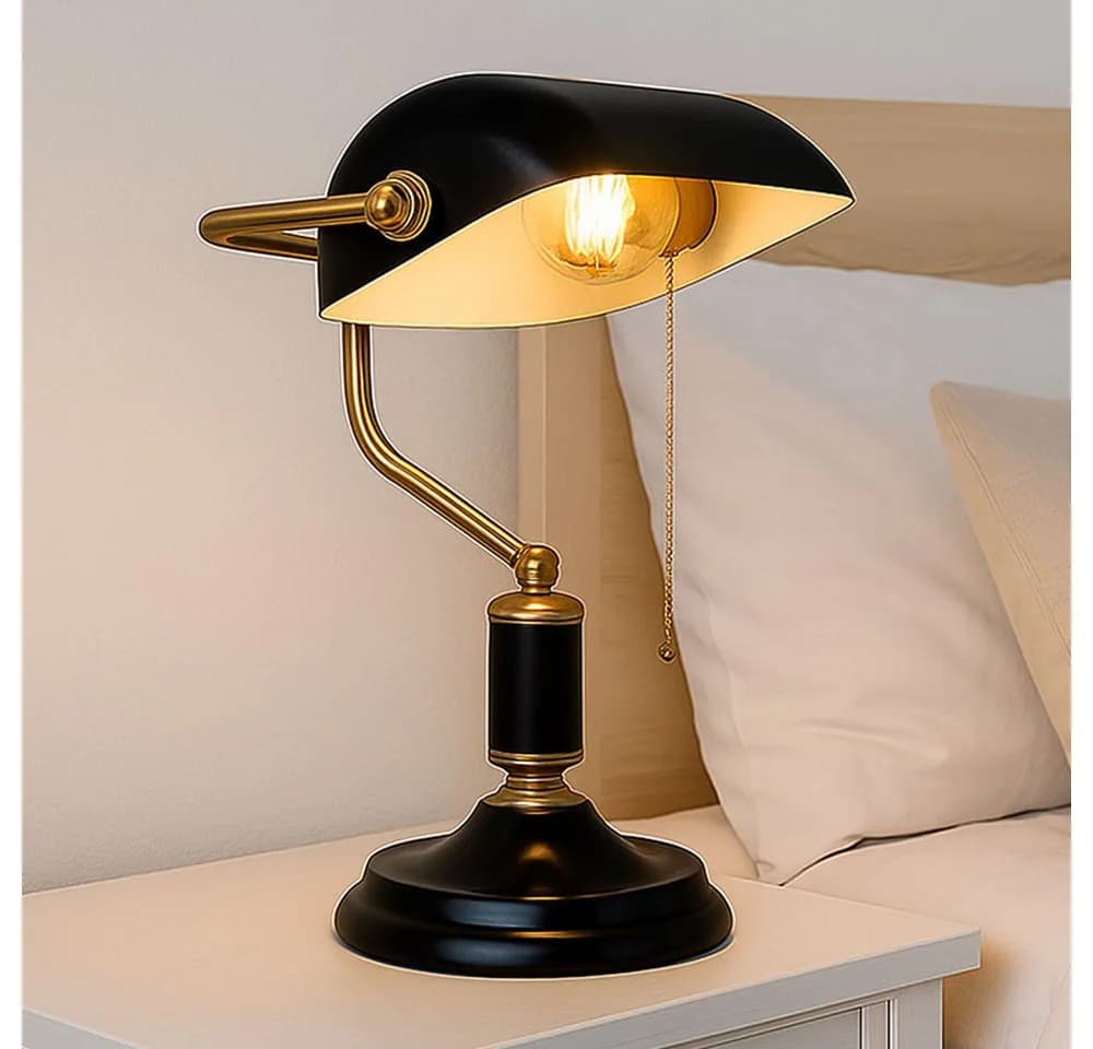 GLOBO LIGHTING Tischleuchte Anthrazit Gold Metall - Bild 3