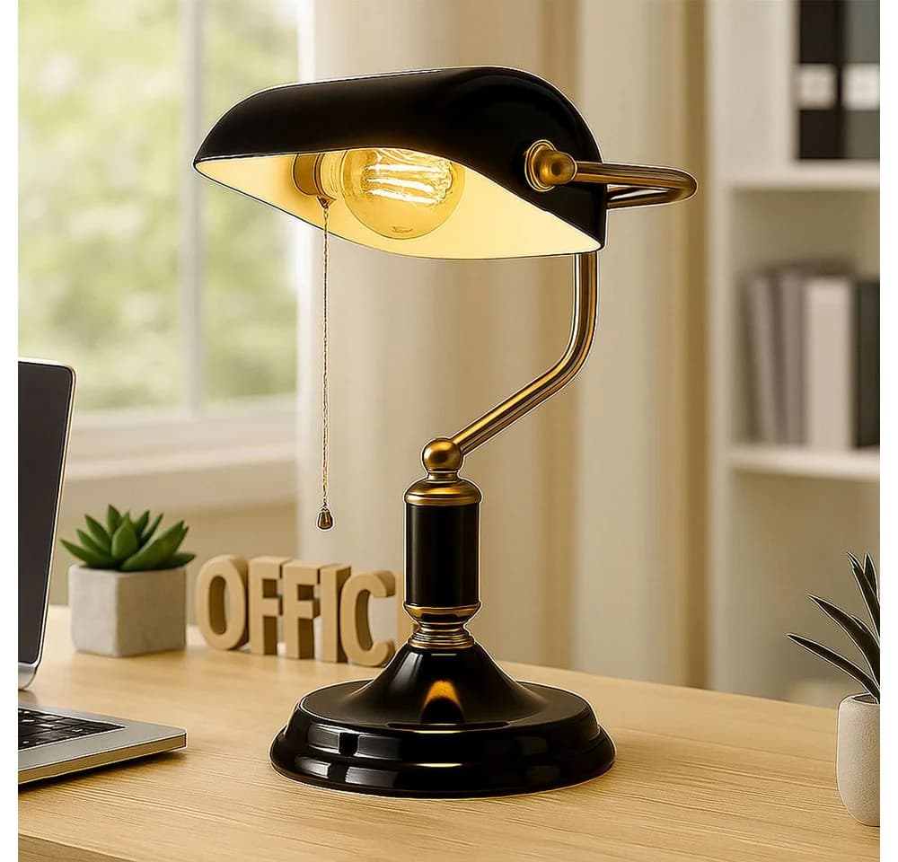 GLOBO LIGHTING Tischleuchte Anthrazit Gold Metall - Bild 4