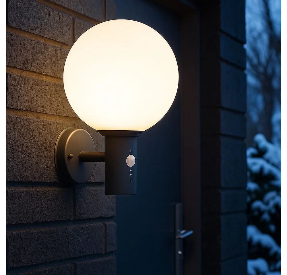 GLOBO LIGHTING LED Außen-Wandleuchte Anthrazit Bewegungssensor IP44 - Bild 5