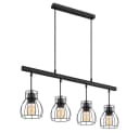 GLOBO LIGHTING Hängeleuchte Industrial Schwarz 4x E27 Bild 1