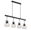 GLOBO LIGHTING Hängeleuchte Industrial Schwarz 4x E27 Bild 5