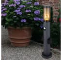 GLOBO LIGHTING LED Außen-Stehlampe Anthrazit mit Bewegungsmelder & Steckdose Bild 1