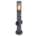 GLOBO LIGHTING LED Außen-Stehlampe Anthrazit mit Bewegungsmelder & Steckdose Bild 2