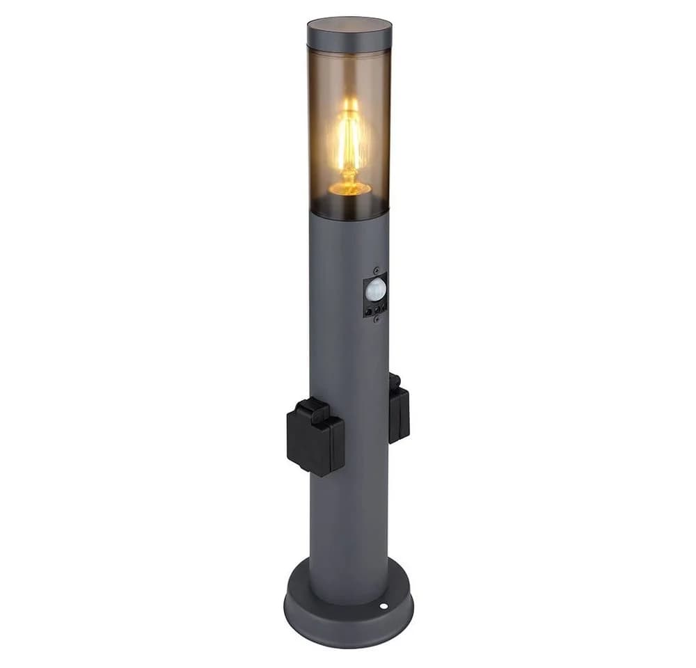 GLOBO LIGHTING LED Außen-Stehlampe Anthrazit mit Bewegungsmelder & Steckdose - Bild 2