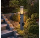 GLOBO LIGHTING LED Außen-Stehlampe Anthrazit mit Bewegungsmelder & Steckdose Bild 5