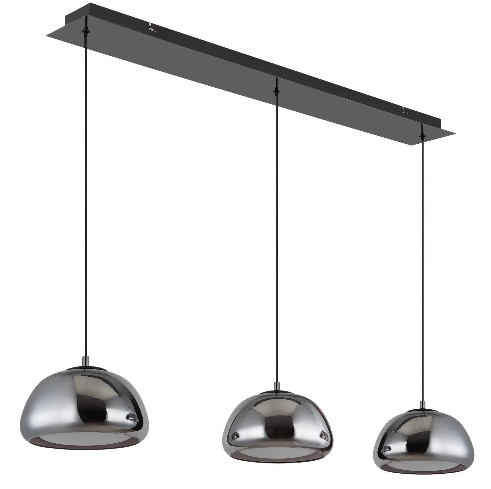 GLOBO LIGHTING LED-Hängeleuchte AVILA Schwarz Chrom Dimmbar