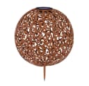 GLOBO LIGHTING Solar Gartenleuchte Kugel Rostfarben Metall Bild 2