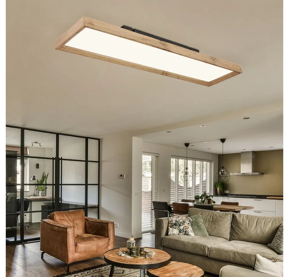 GLOBO LIGHTING LED Deckenleuchte Holzoptik Warmweiß Neutralweiß Tageslichtweiß - Bild 2