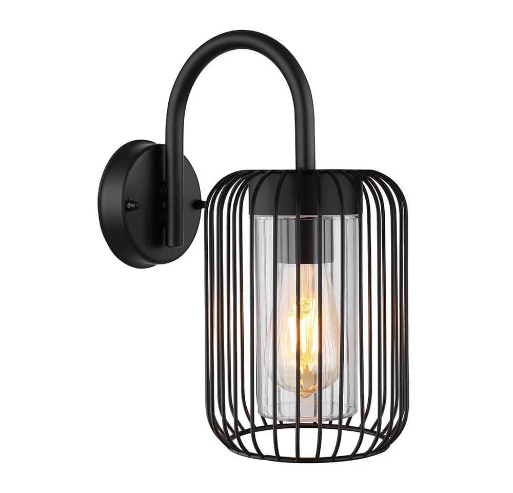 GLOBO LIGHTING LED Außen-Wandleuchte Schwarz E27