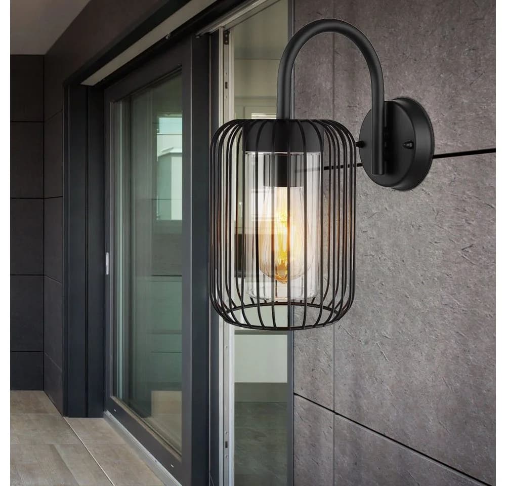 GLOBO LIGHTING LED Außen-Wandleuchte Schwarz E27 - Bild 4