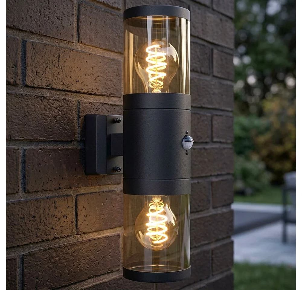 GLOBO LIGHTING LED Außen-Wandleuchte Schwarz mit Bewegungsmelder - Bild 2