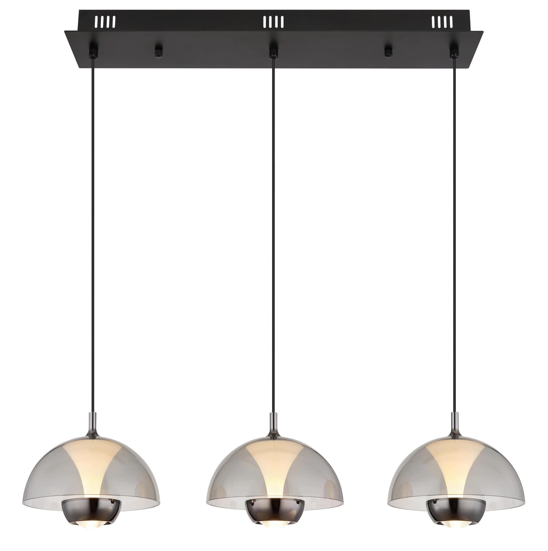 GLOBO LIGHTING LED Pendelleuchte ARUS Schwarz/Silber