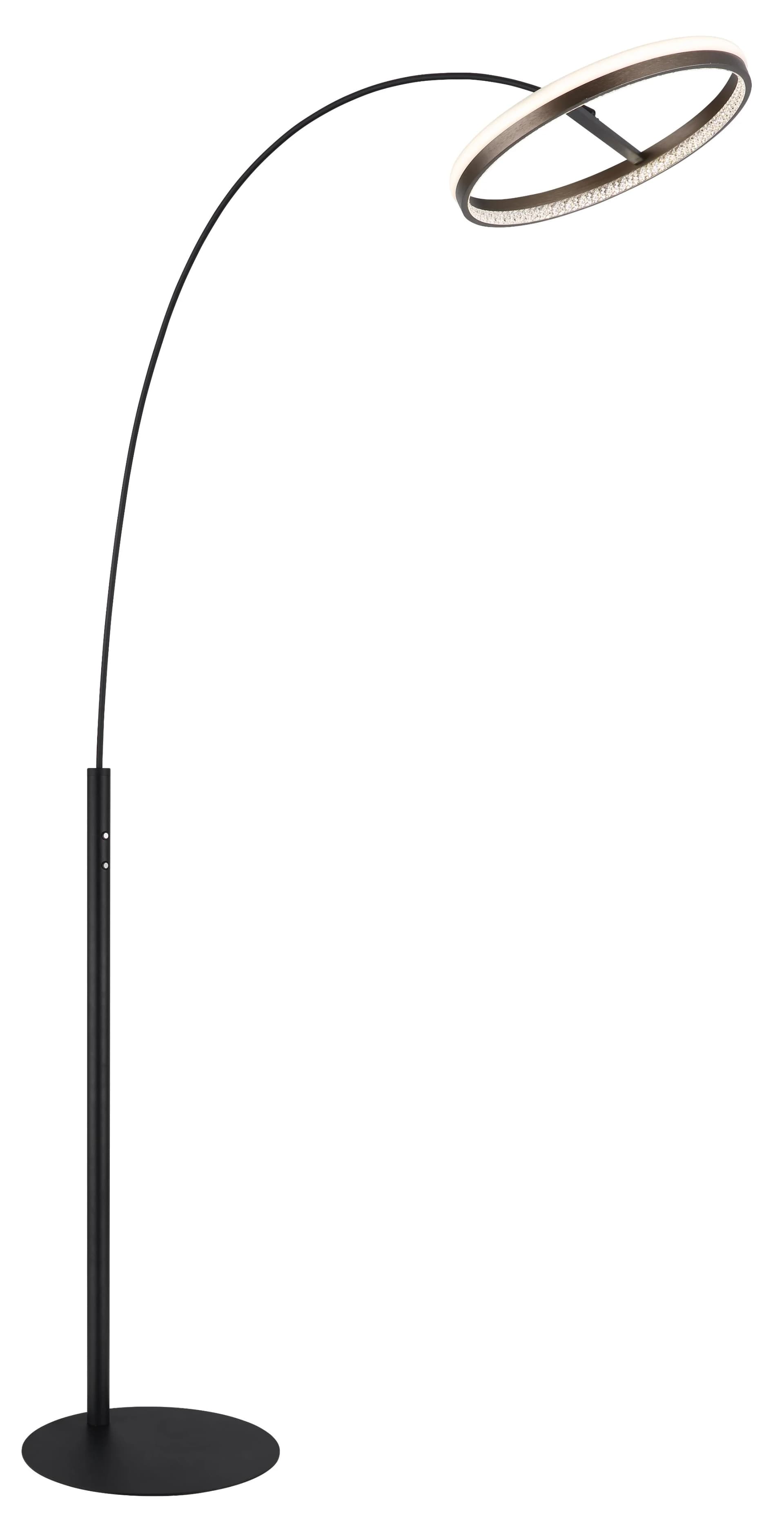 GLOBO LIGHTING Stehlampe DELLA Schwarz Metall LED Dimmfunktion