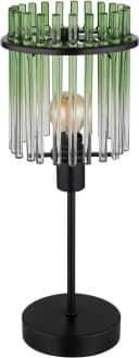 GLOBO LIGHTING Tischleuchte GORLEY Schwarz Grün Glasstäbe Modern Bild 3