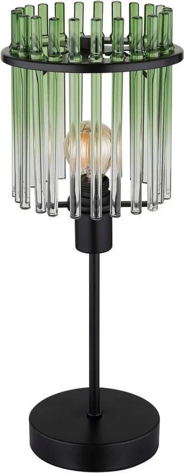 GLOBO LIGHTING Tischleuchte GORLEY Schwarz Grün Glasstäbe Modern - Bild 3