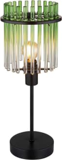 GLOBO LIGHTING Tischleuchte GORLEY Schwarz Grün Glasstäbe Modern Bild 4