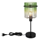 GLOBO LIGHTING Tischleuchte GORLEY Schwarz Grün Glasstäbe Modern Bild 5