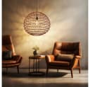 GLOBO LIGHTING Pendelleuchte Boho Metall Papier E27 Bild 1