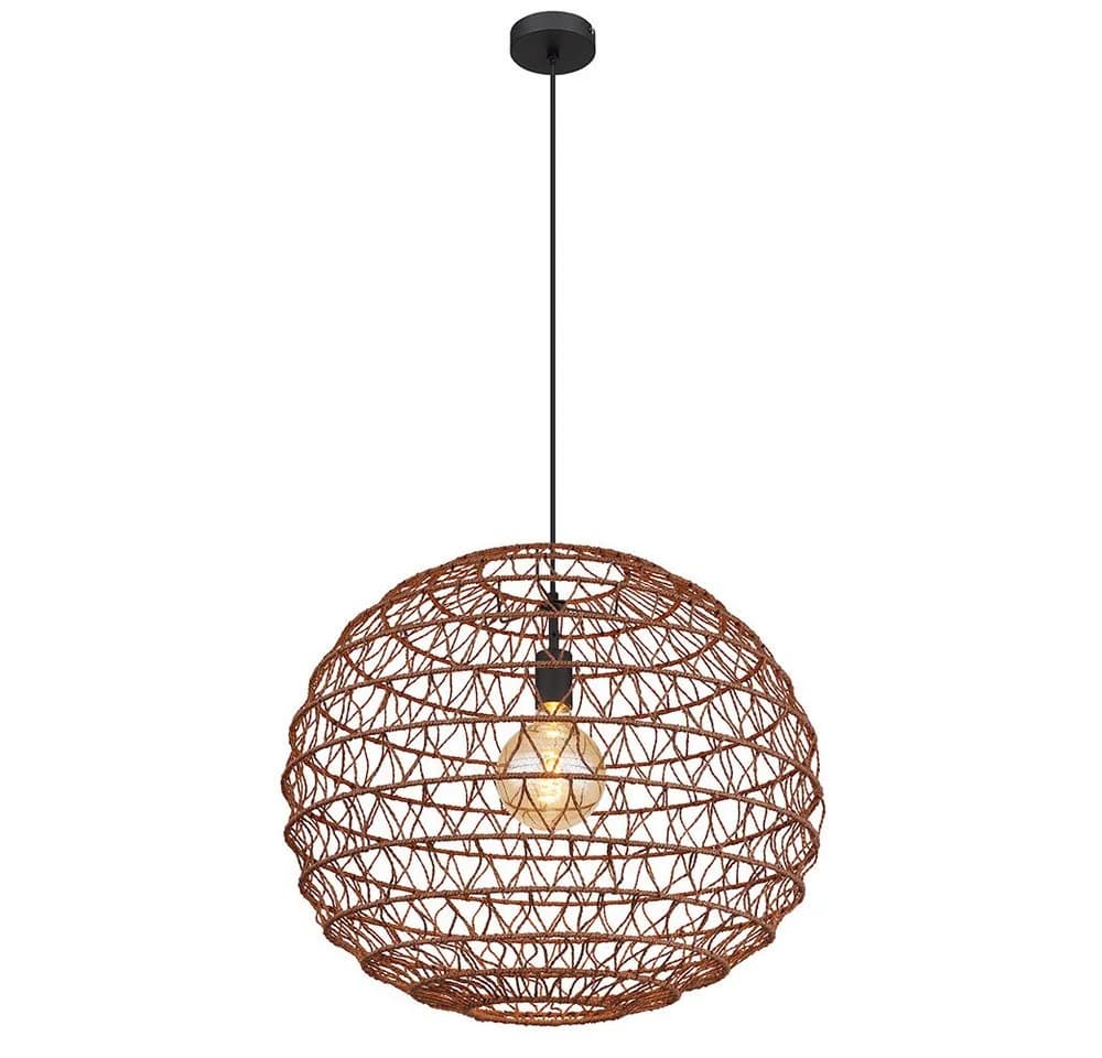GLOBO LIGHTING Pendelleuchte Boho Metall Papier E27 - Bild 2