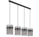 GLOBO LIGHTING LED Pendelleuchte Schwarz 3x E27 Glasstäbe Bild 1