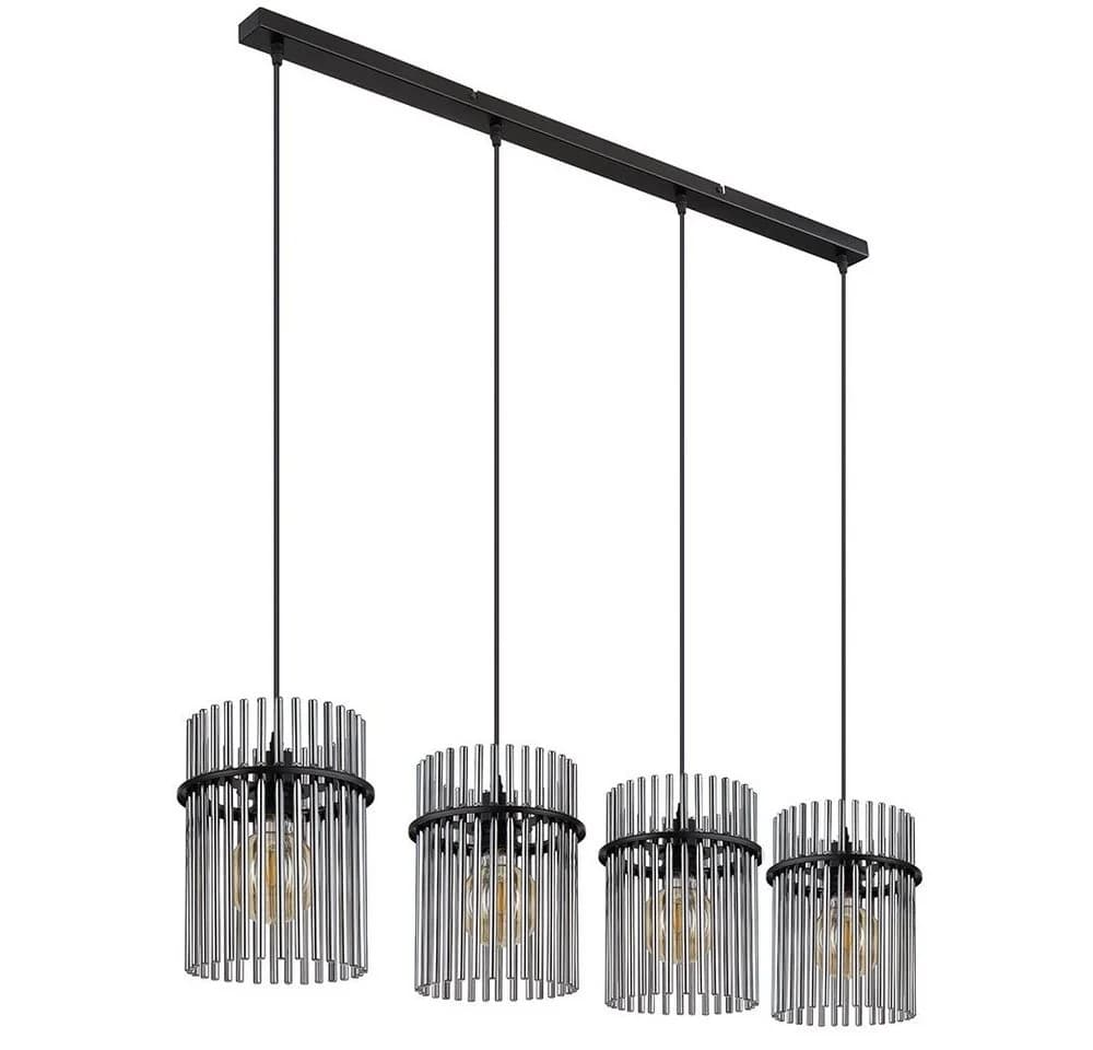 GLOBO LIGHTING LED Pendelleuchte Schwarz 3x E27 Glasstäbe