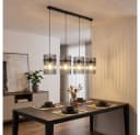 GLOBO LIGHTING LED Pendelleuchte Schwarz 3x E27 Glasstäbe Bild 4