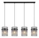 GLOBO LIGHTING LED Pendelleuchte Schwarz 3x E27 Glasstäbe Bild 5