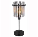 GLOBO LIGHTING LED Tischleuchte Schwarz Rauchfarben E14 Bild 1