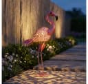 GLOBO LIGHTING Solarleuchte Flamingo Rosa Metall Außenleuchte Bild 2