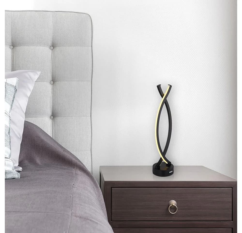 GLOBO LIGHTING LED Tischleuchte Warmweiß Touch-Dimmer Schwarz - Bild 5
