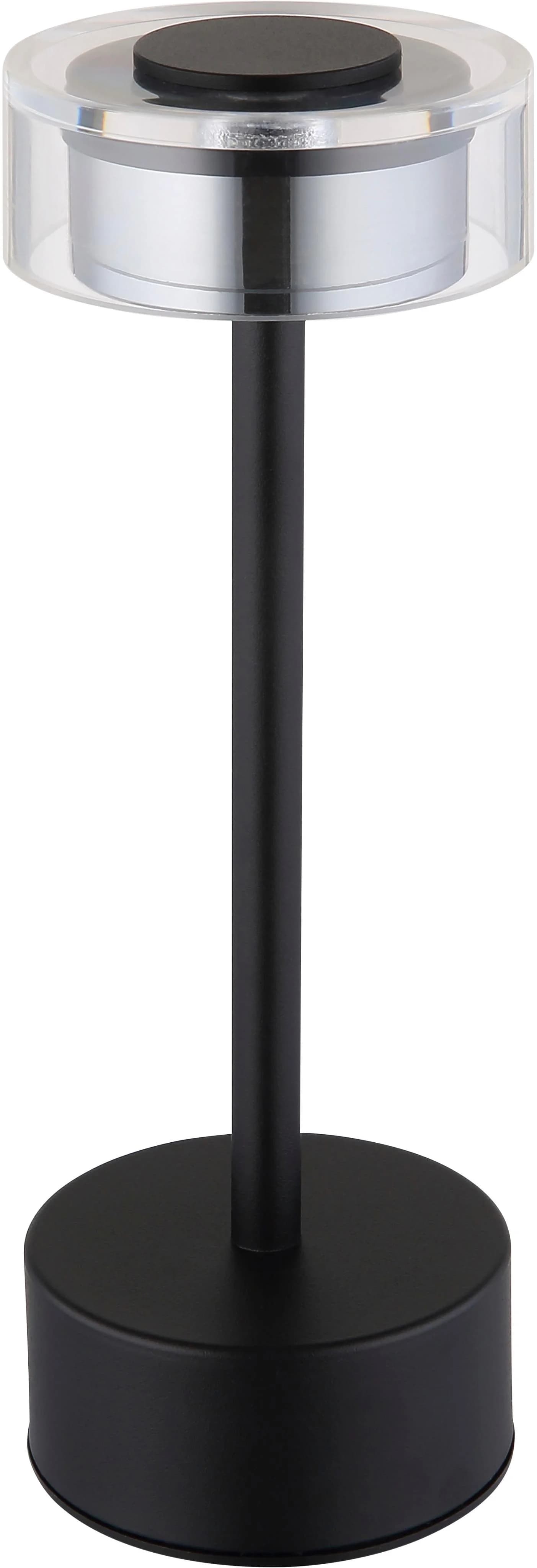 GLOBO LIGHTING LED Tischleuchte SHIRA Schwarz Matt Touchdimmer Akkuleuchte