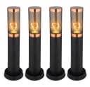 GLOBO LIGHTING 4x Außen-Stehlampe Schwarz IP44 Sockelleuchte Bild 1