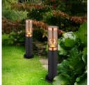 GLOBO LIGHTING 4x Außen-Stehlampe Schwarz IP44 Sockelleuchte Bild 3