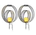 GLOBO LIGHTING Solarleuchte Orientalisch Silber Crackle-Glas Bild 1